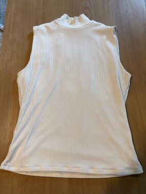 Women's Abercrombie & Fitch Ribbed Mock Neck Top - White